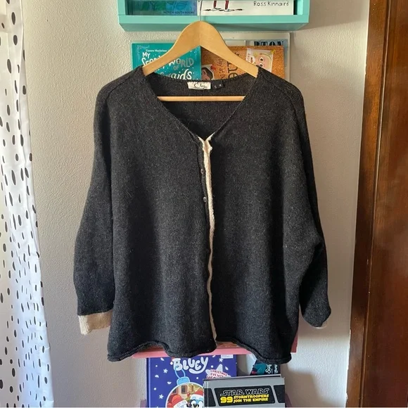 Chiri baby alpaca v-neck button front cardigan - Picture 1 of 5